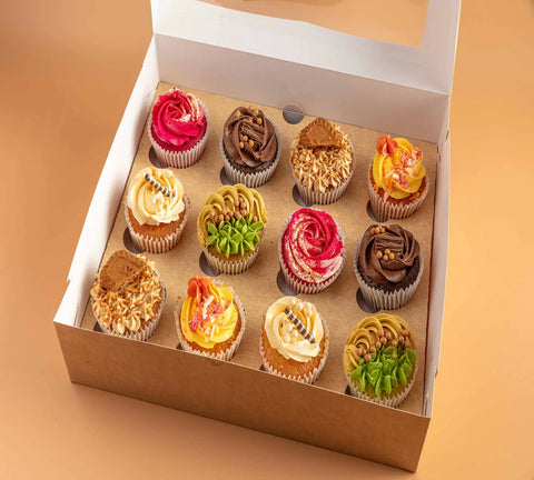 12 Assorted Cupcakes in a box