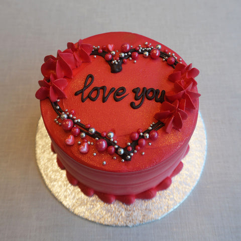 Mini Red Valentine's Bento Cake – Valentine's Day Limited Edition
