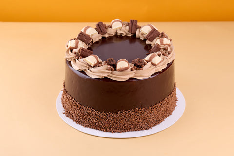 Chocolate mousse cake with kinder