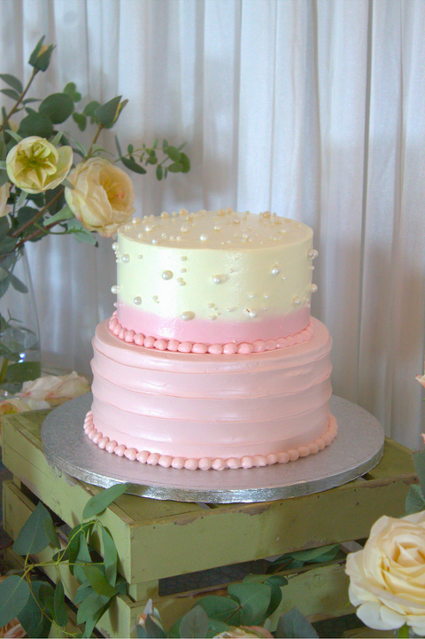 Multi Colour Pearl Wedding Cake