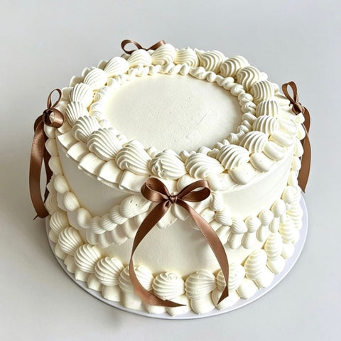 Vintage Round Bow Cake