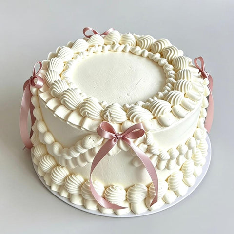 Vintage Round Bow Cake