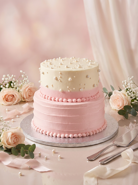 Multi Colour Pearl Wedding Cake