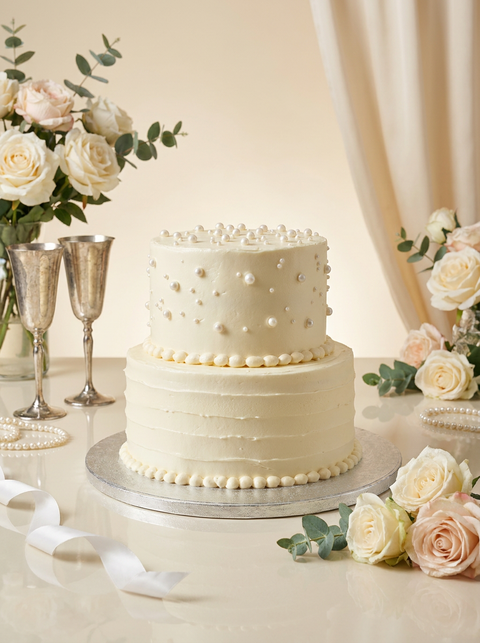 Classic White Wedding Cake