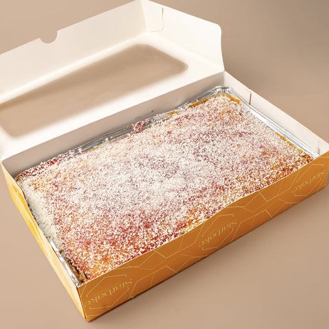 Jam Coconut Tray Bake