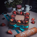 Chocolate Mousse Cake With Wafer Rolls (Square) - Starbake Patisseries