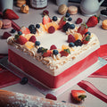 Square Mixed Fruit Fresh Cream Cake - Starbake Patisseries