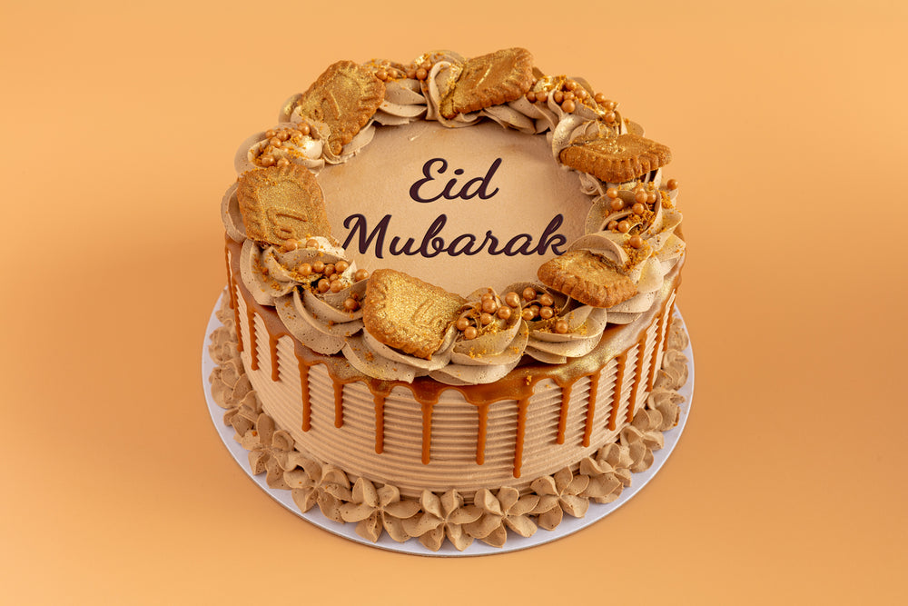 Caramel Lotus Biscoff Cake for Eid Mubarak
